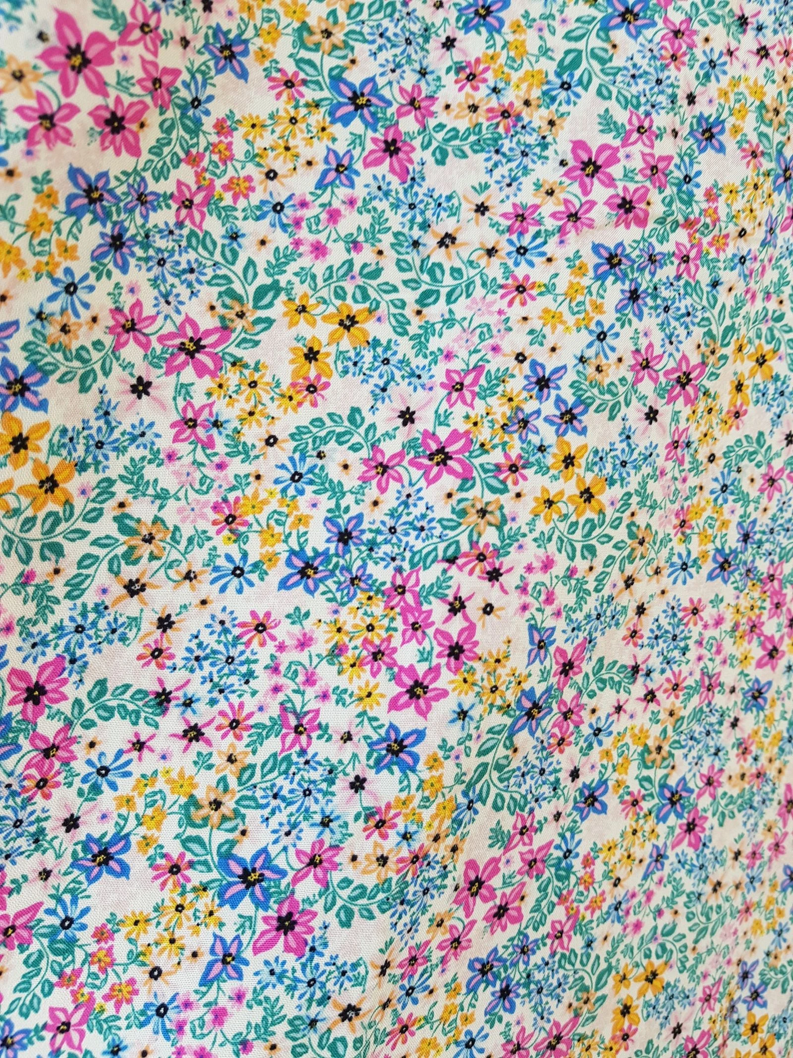 Calça larga fluida de flores cintura alta Etam – photo 3